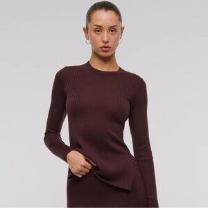 NWOT [Size: S] Abercrombie and Fitch Merino Wool-Blend Rib Crewneck Sweater